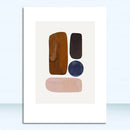 Abstract geometric watercolour wall poster nordic decor