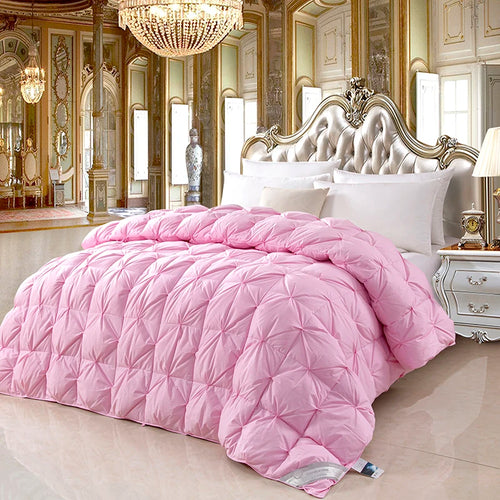 100% white goose down comforter, high-quality five-star hotel twisted flower comforter, pure cotton winter thick comforter - vue 9 sur 11