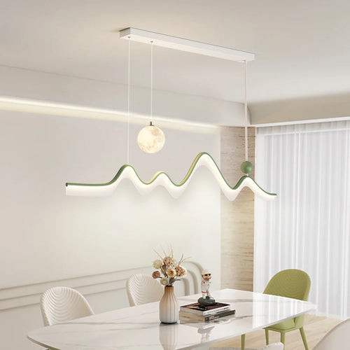Modern minimalist nordic design moon-shaped chandelier - vue 5 sur 12