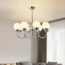 Minimalist glass and iron pendant light for modern spaces
