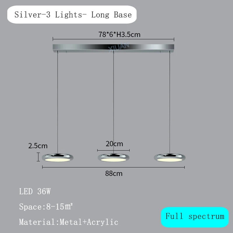 Luxury pendant lamps with remote control for restaurant