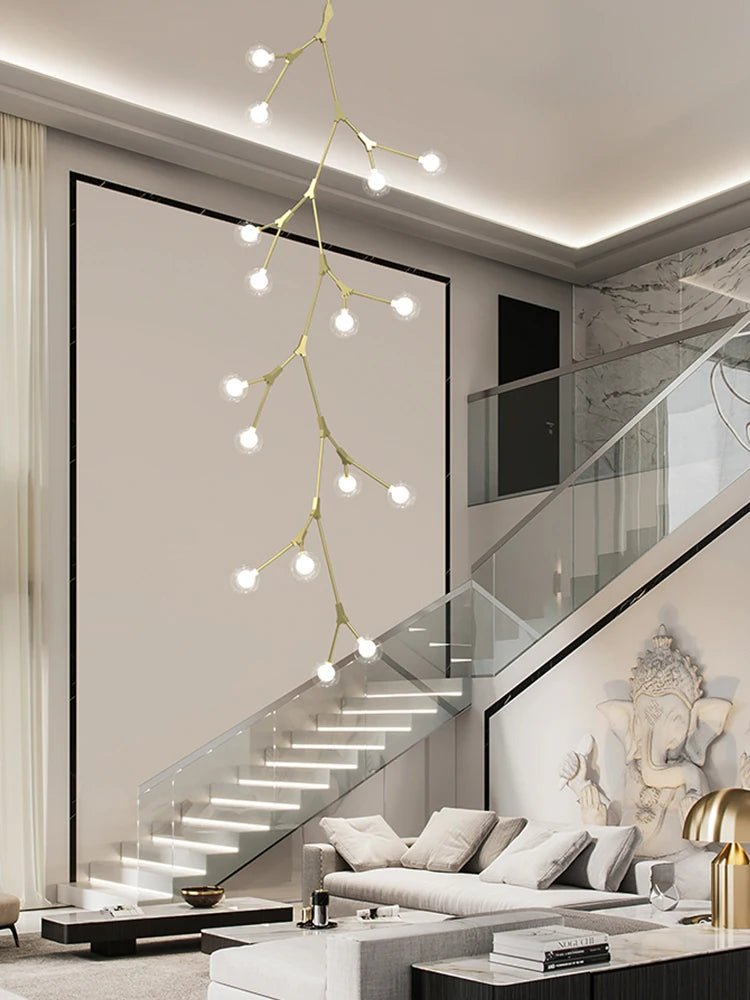 Modern glass chandelier for elegant nordic interiors