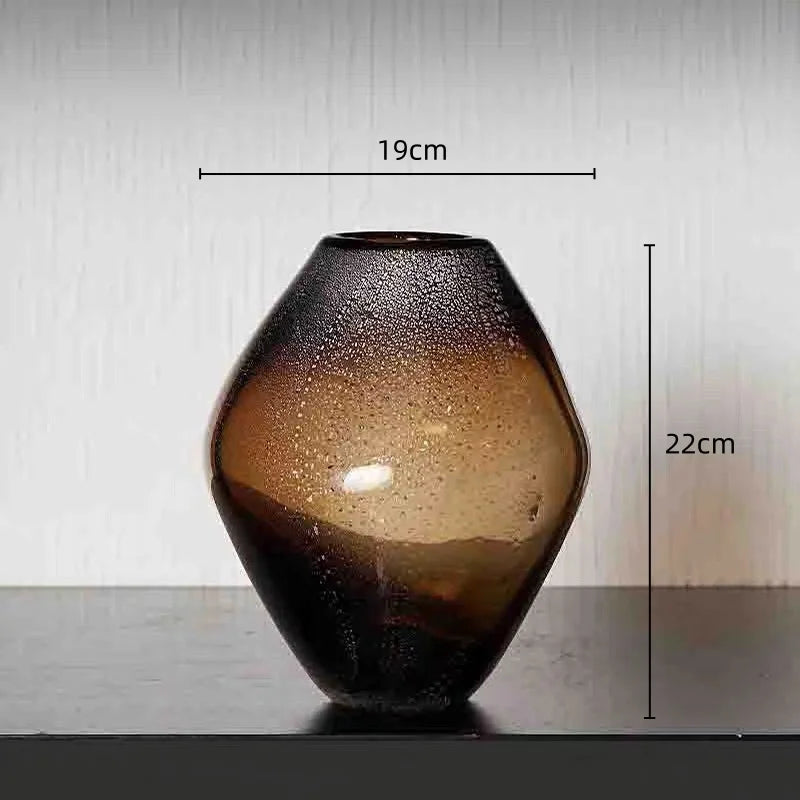 transparent glass vase for flowers and terrarium elegant decoration