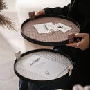 Retro leather tray for luxury storage and decoration