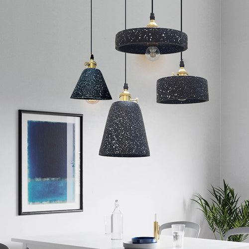 Retro cement pendant chandelier for indoor lighting - vue 2 sur 10