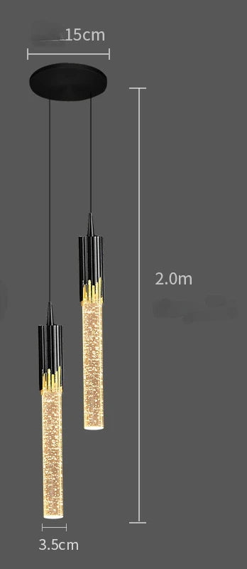 Suspension LED en cristal Éclairage créatif moderne