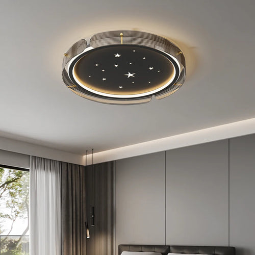 Minimalist led ceiling light with starry sky and premium design