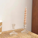 Transparent glass candle holder for dinner, wedding and photography