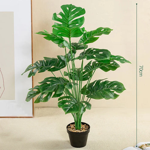 Artificial monstera and palm leaves for decoration - vue 8 sur 8
