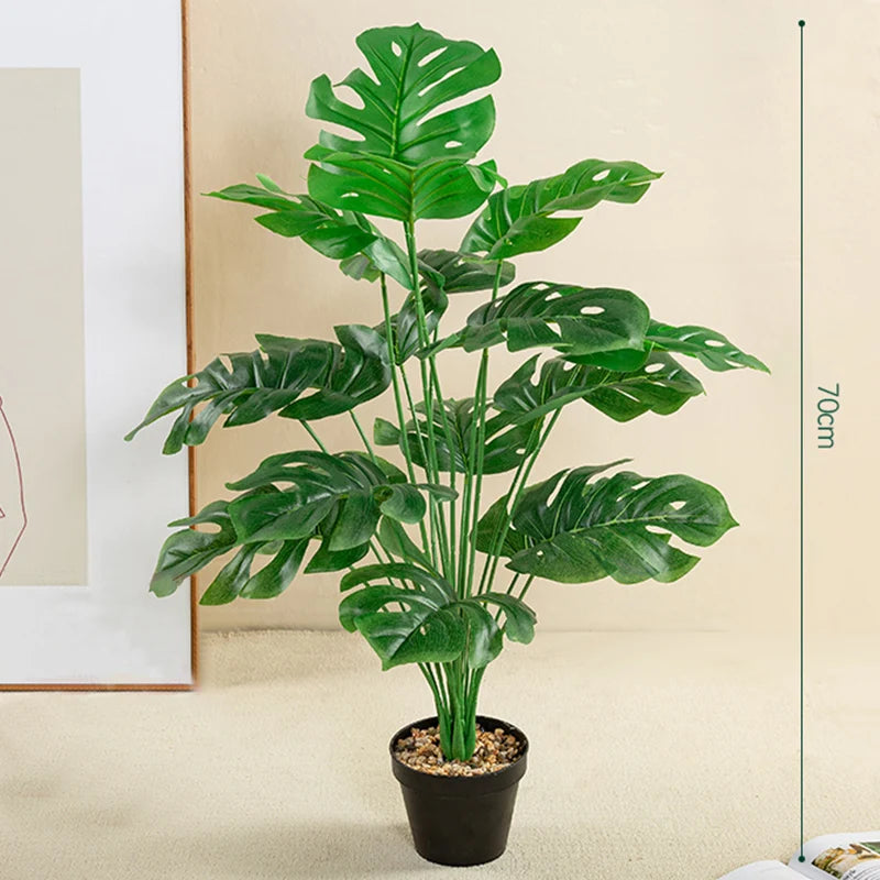 Artificial monstera and palm leaves for decoration - vue 8 sur 8