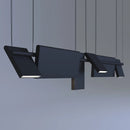 Modern rotating LED chandelier for decorative interiors