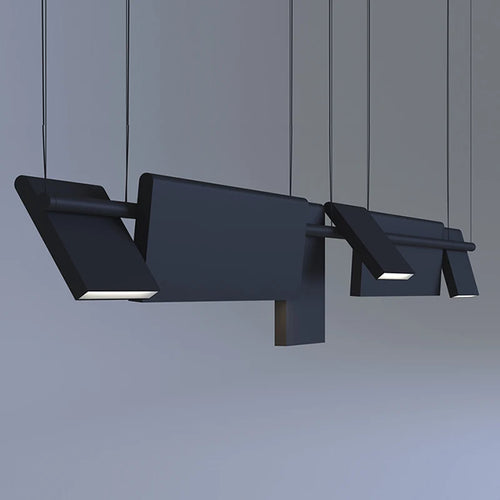 Modern rotating LED chandelier for decorative interiors - vue 2 sur 8