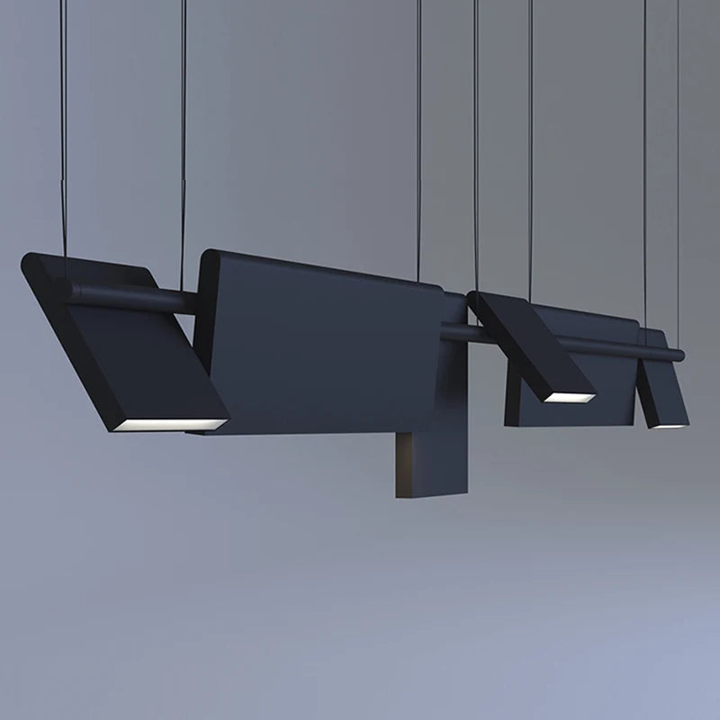 Modern rotating LED chandelier for decorative interiors