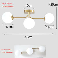 Simple acrylic ball ceiling light for multiple spaces