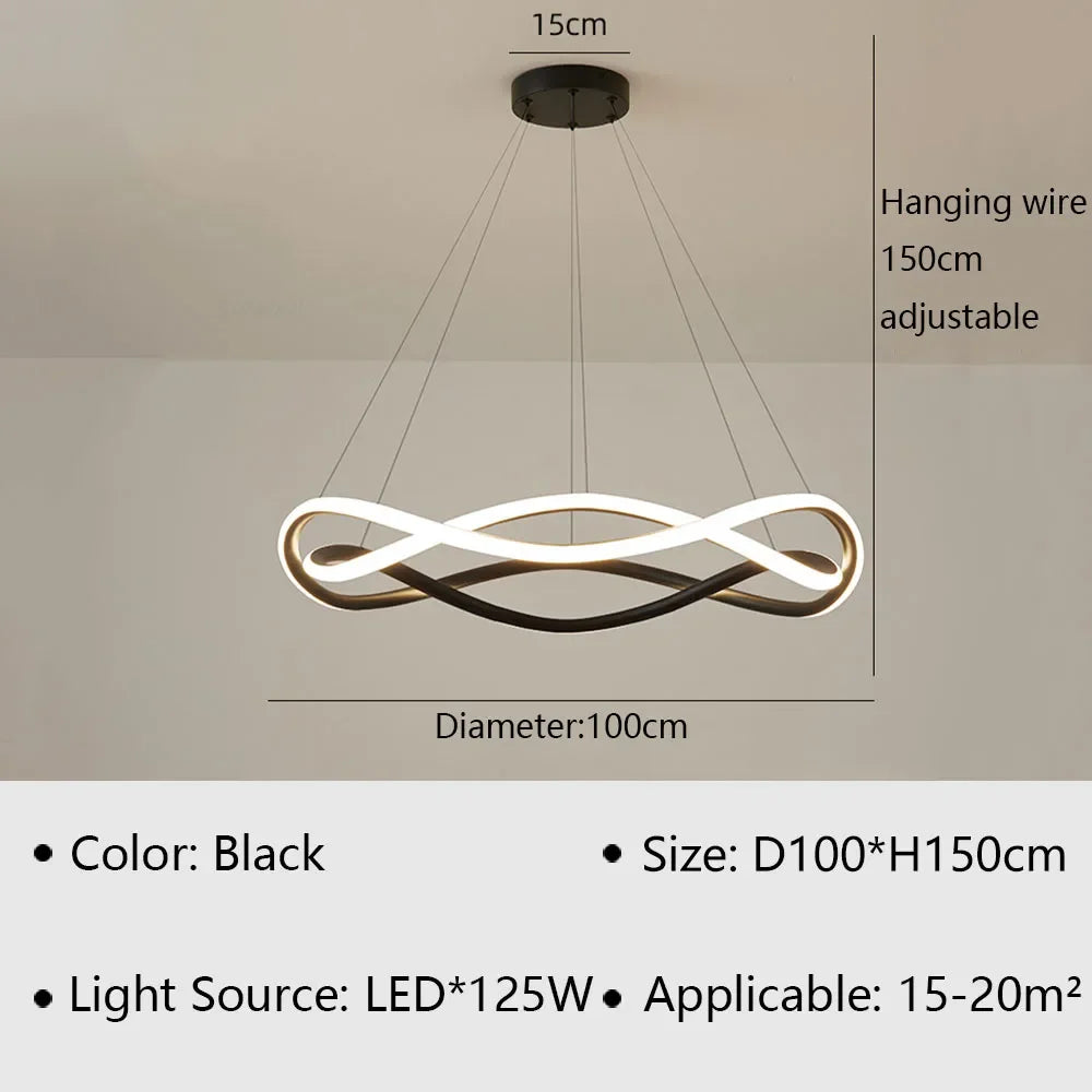 suspension à led moderne pour décoration intérieure élégante