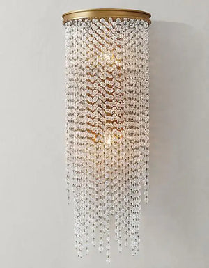 applique murale moderne en cristal doré pour intérieur élégant