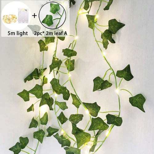 Maple leaf LED string lights for Christmas decoration - vue 9 sur 12