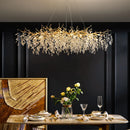 Luxurious gold glass chandelier for interior decoration