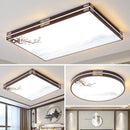 Modern rectangular LED ceiling chandelier for indoor lighting
