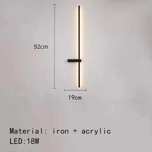 Minimalist artistic design LED wall light - vue 9 sur 15