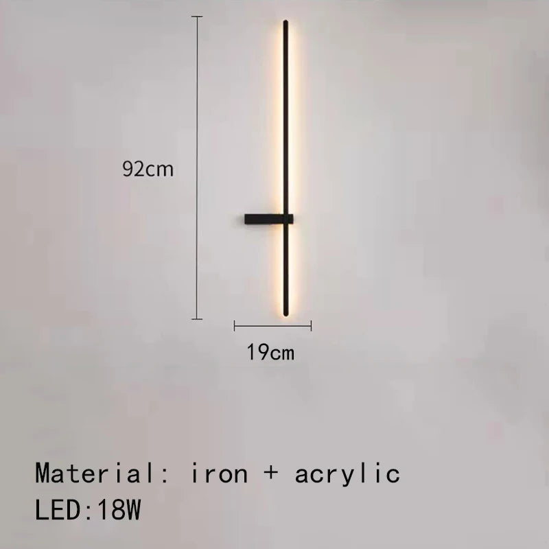Minimalist artistic design LED wall light - vue 8 sur 15