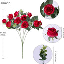 Artificial rose bouquet with eucalyptus and decorative peony