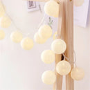 Led cotton ball string lights for festive decorations