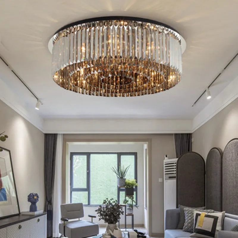 Modern crystal ceiling light for decorative indoor lighting - vue 3 sur 6