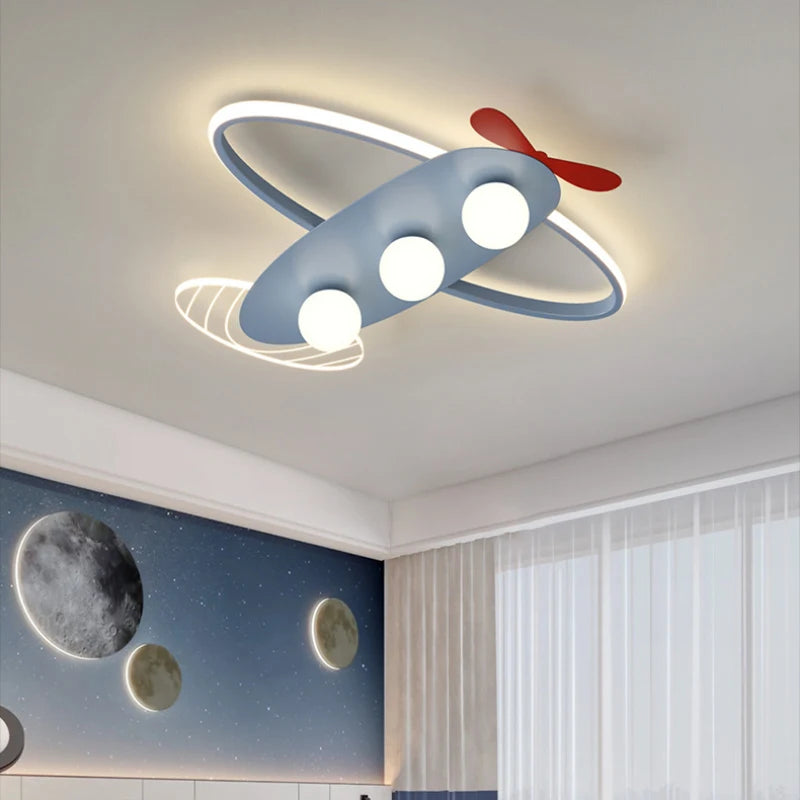 Modern airplane LED ceiling light for children's room
