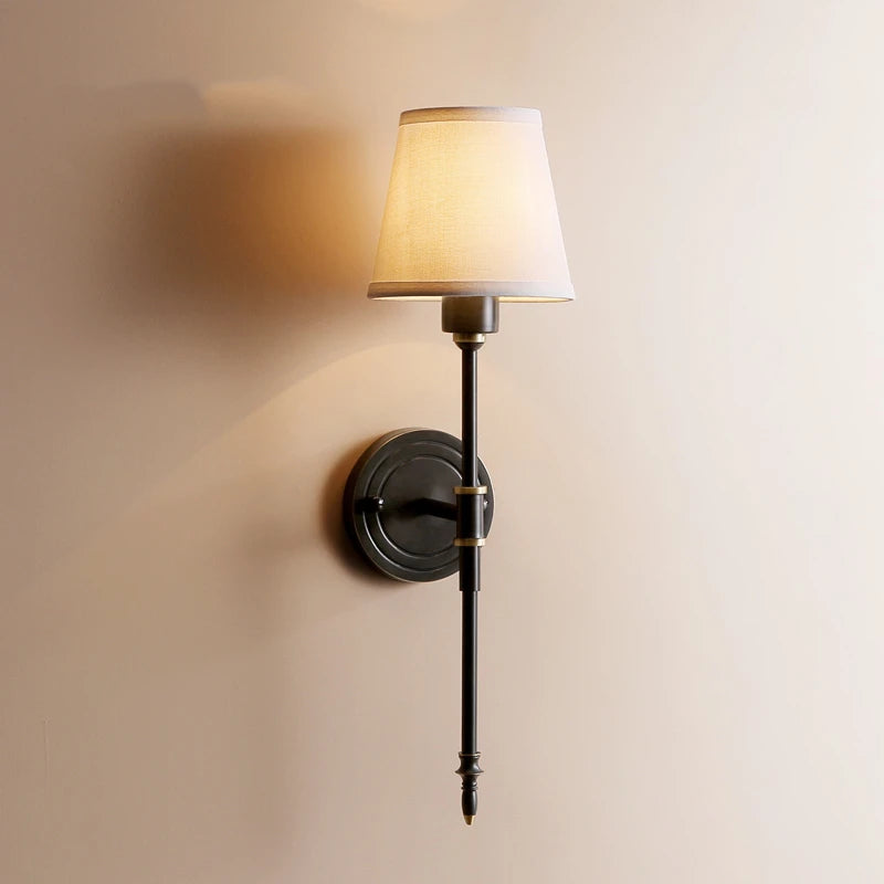 Modern copper wall light for loft decor