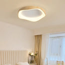 Simple wood grain circular LED lamp modern indoor lighting