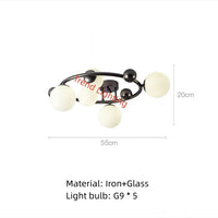 Nordic metal and decorative glass ceiling pendant for interiors