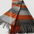 Wool cashmere plaid blanket with scottish check winter countryside style