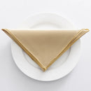 Set of 10 satin table napkins for receptions