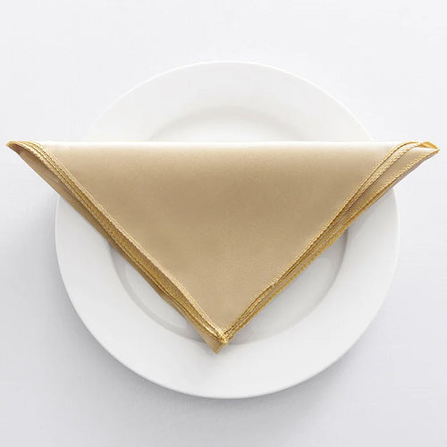 Set of 10 satin table napkins for receptions