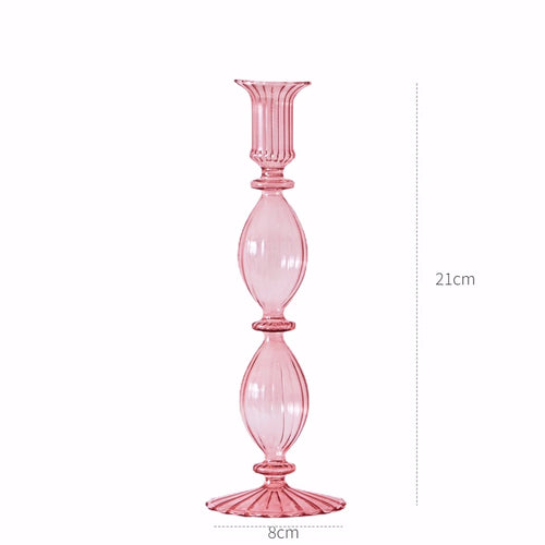 Conical glass candle holder for wedding tables and Nordic decoration - vue 21 sur 28