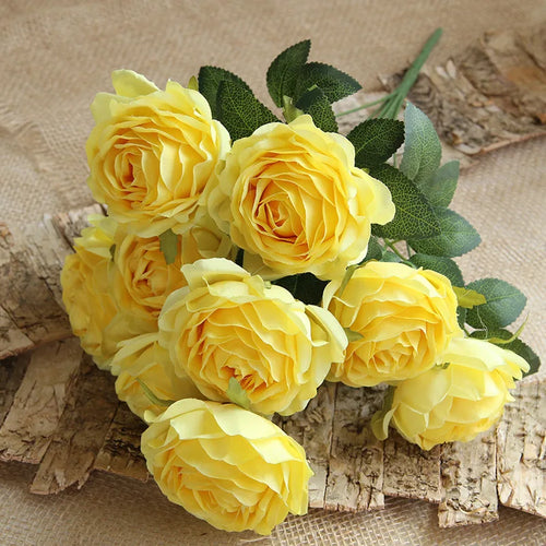 10 artificial flower heads for wedding and festival decoration