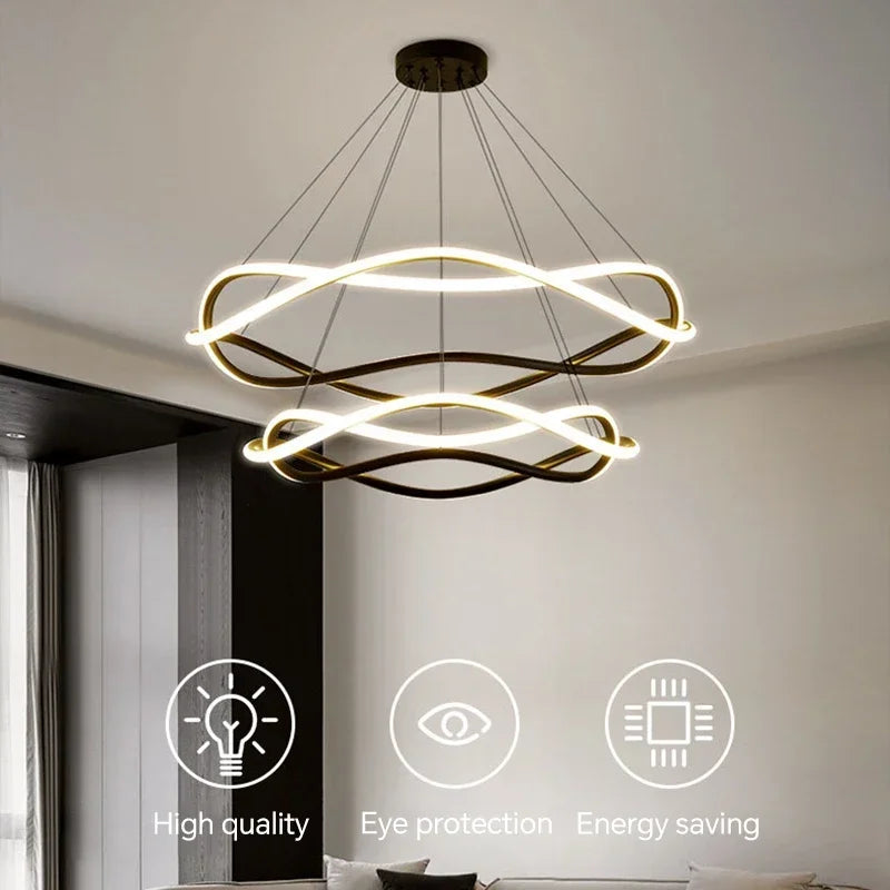 Modern LED pendant light ideal for interior decoration - vue 5 sur 12
