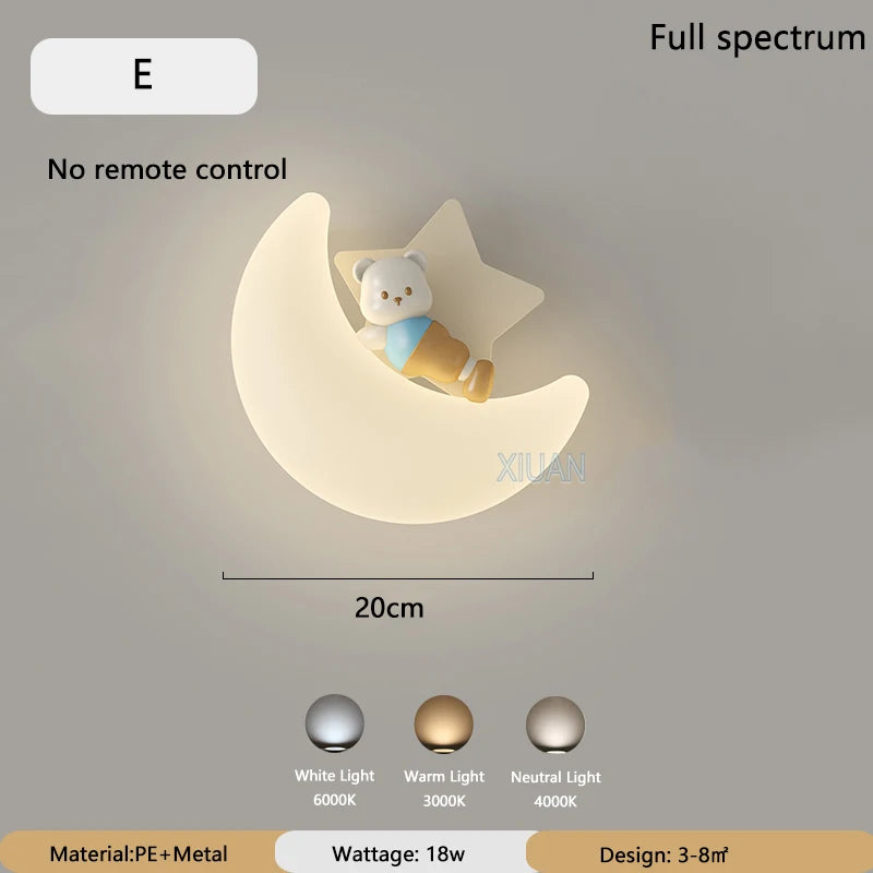 Eye protection animal wall light for girls - vue 9 sur 11