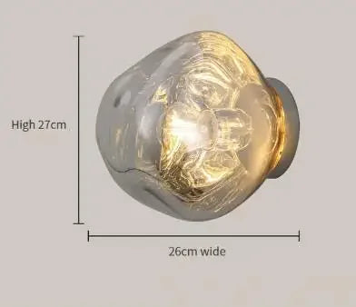 Modern decorative glass LED wall light