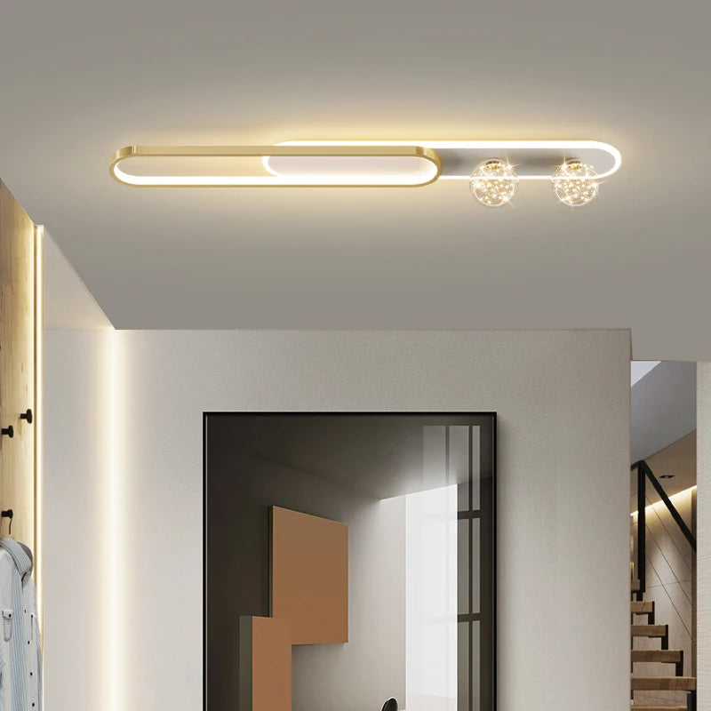 Simple luxury modern starry flush mount chandelier - vue 6 sur 14