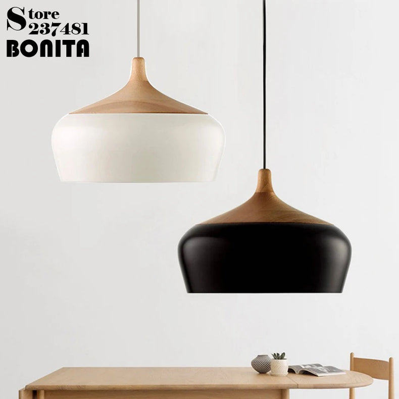 Nordic style wooden pendant light for modern lighting