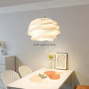 Danish design white rose acrylic romantic petal chandelier