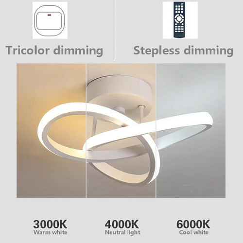 Modern LED ceiling light for hallway, stairway, entrance, hotel and home décor - vue 7 sur 10