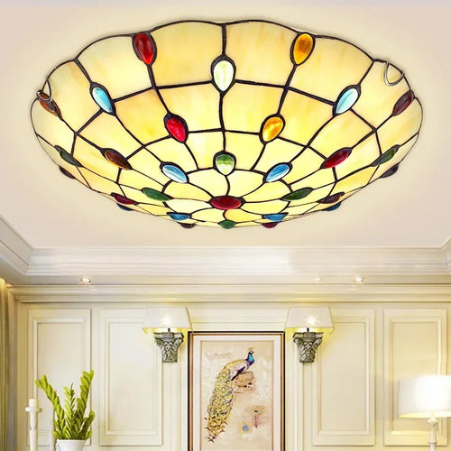Nordic bohemian Tiffany ceiling light for interior decoration