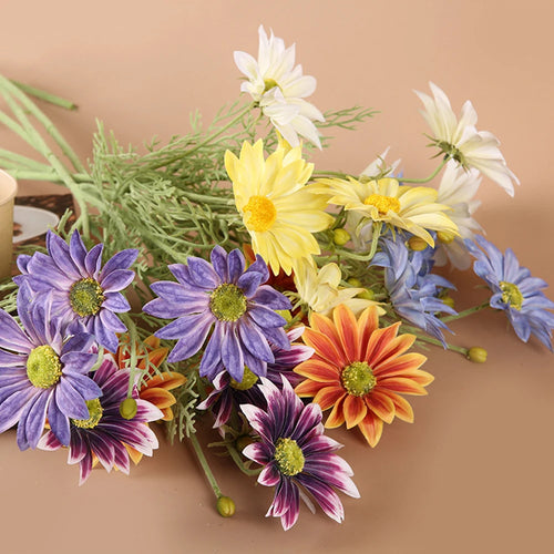 Large artificial daisy bouquet silk flowers wedding decoration - vue 4 sur 18