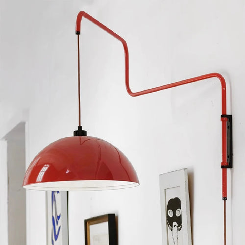 Telescopic rotating foldable cordless wall light
