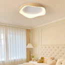 Simple wood grain circular LED lamp modern indoor lighting