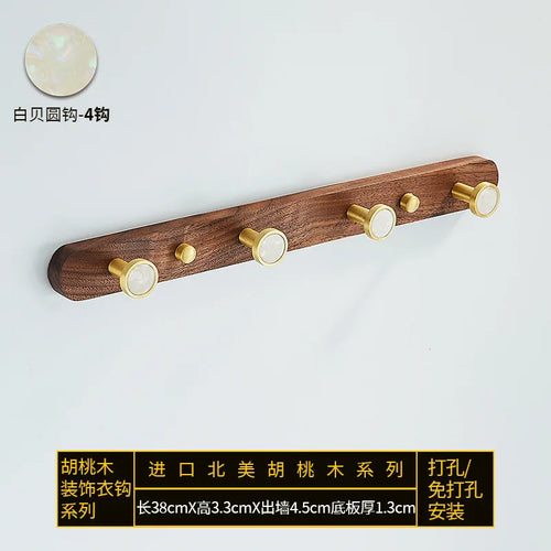 creative walnut wood hook for wall organization - vue 21 sur 26