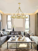 Vintage chrome chandelier with American style for elegant interiors